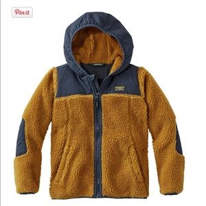LL Bean hooded Sherpa jacket